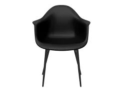 Juego de 4 sillas de comedor negras PP