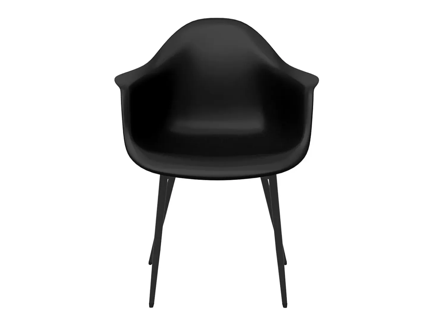 Juego de 4 sillas de comedor negras PP