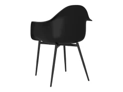 Juego de 4 sillas de comedor negras PP