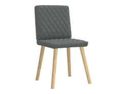Juego de 6 sillas de comedor de tela gris oscuro