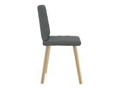 Juego de 6 sillas de comedor de tela gris oscuro