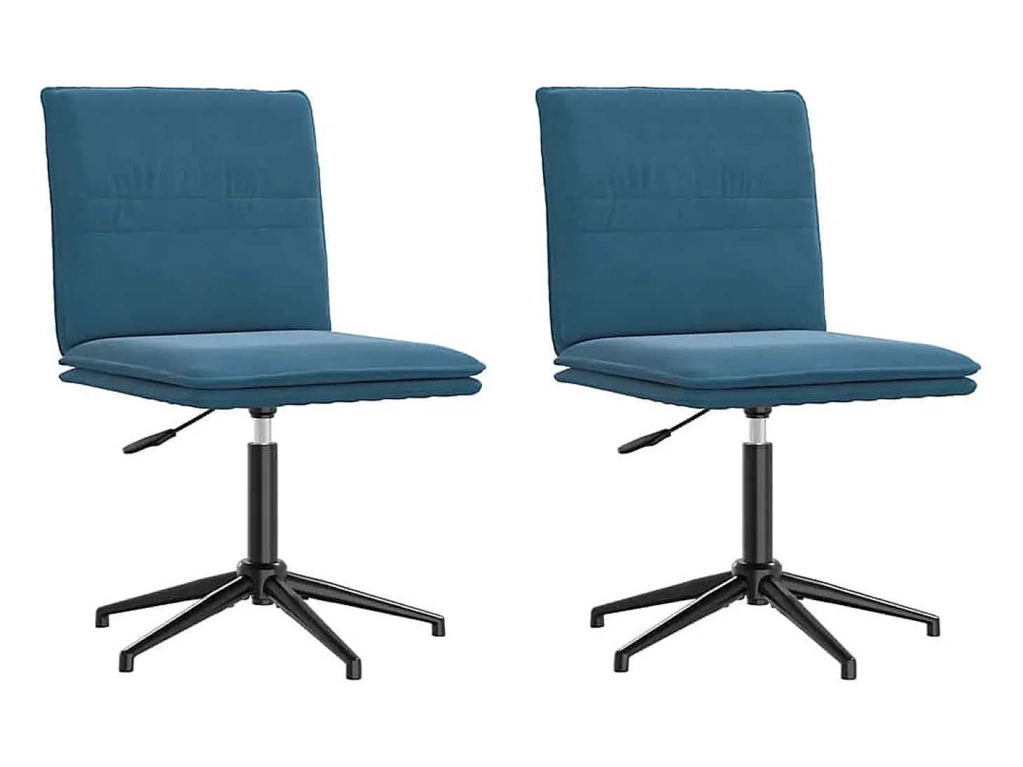 Juego de 2 sillas de comedor de terciopelo azul