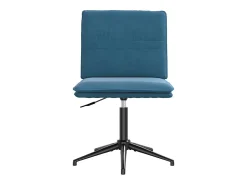 Juego de 2 sillas de comedor de terciopelo azul
