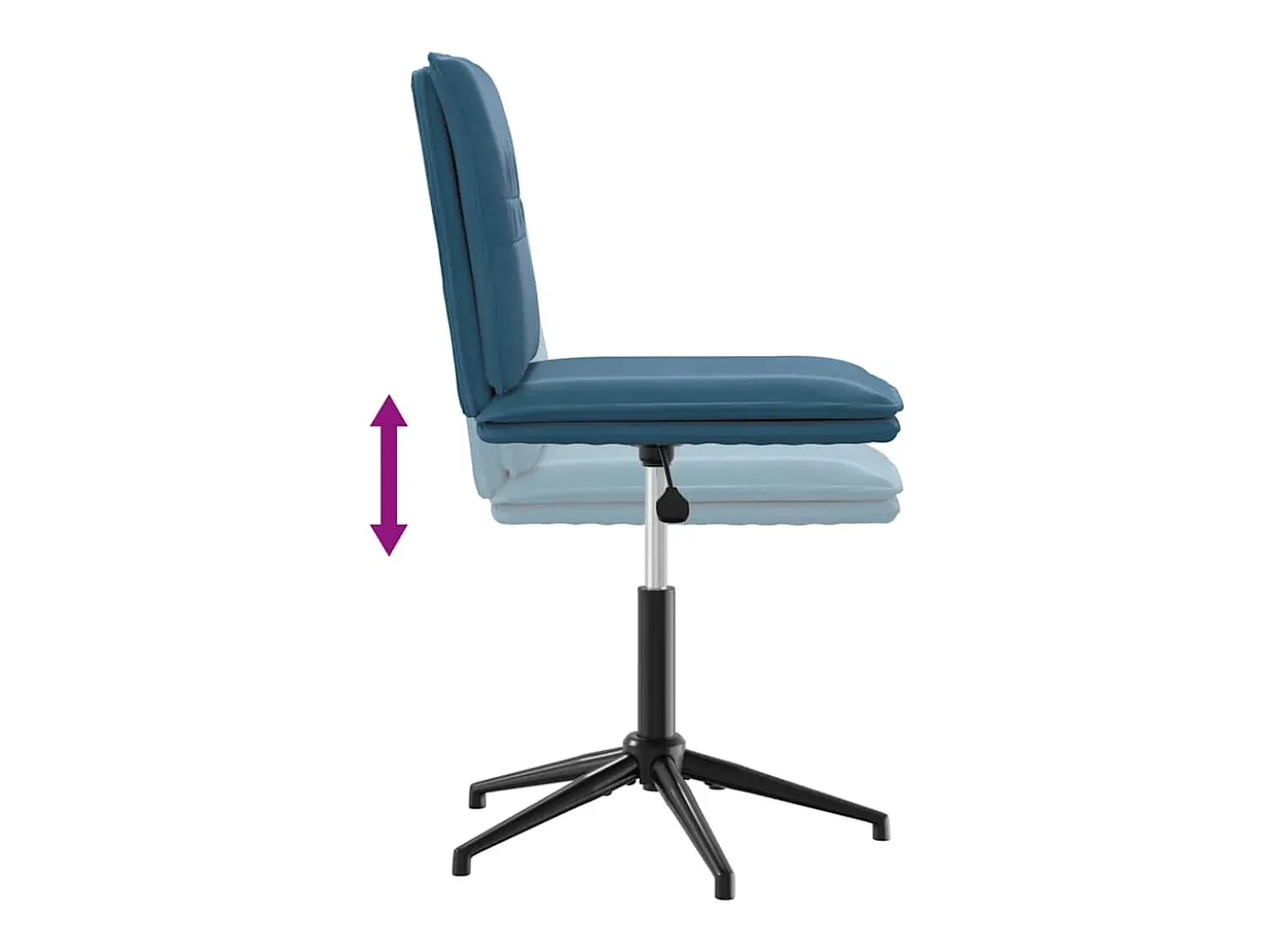 Juego de 2 sillas de comedor de terciopelo azul