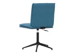 Juego de 2 sillas de comedor de terciopelo azul