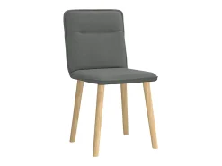 Juego de 2 sillas de comedor de tela gris oscuro