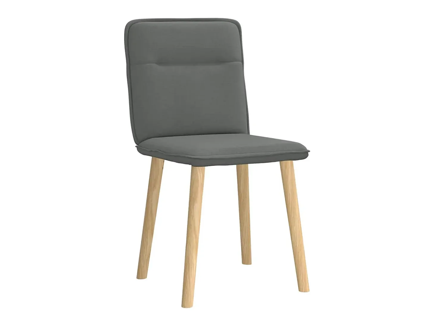 Juego de 2 sillas de comedor de tela gris oscuro
