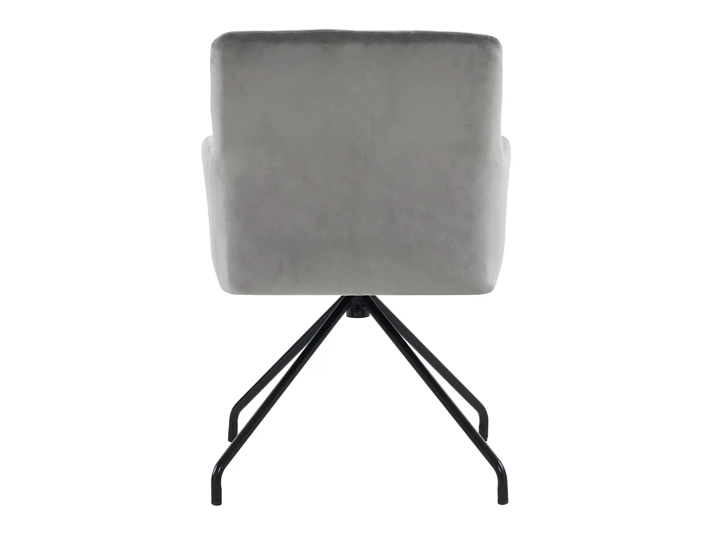 Juego de 4 sillas de comedor - terciopelo gris claro - respaldo curvo y patas de metal - para sala de estar y dormitorio