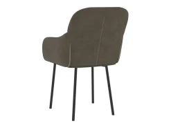 Juego de 2 sillas de comedor de terciopelo gris oscuro