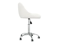 Juego de 2 Sillas de comedor giratorias cuero sintético blanco ES973907