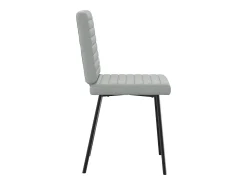 Juego de 4 sillas de comedor de terciopelo gris claro