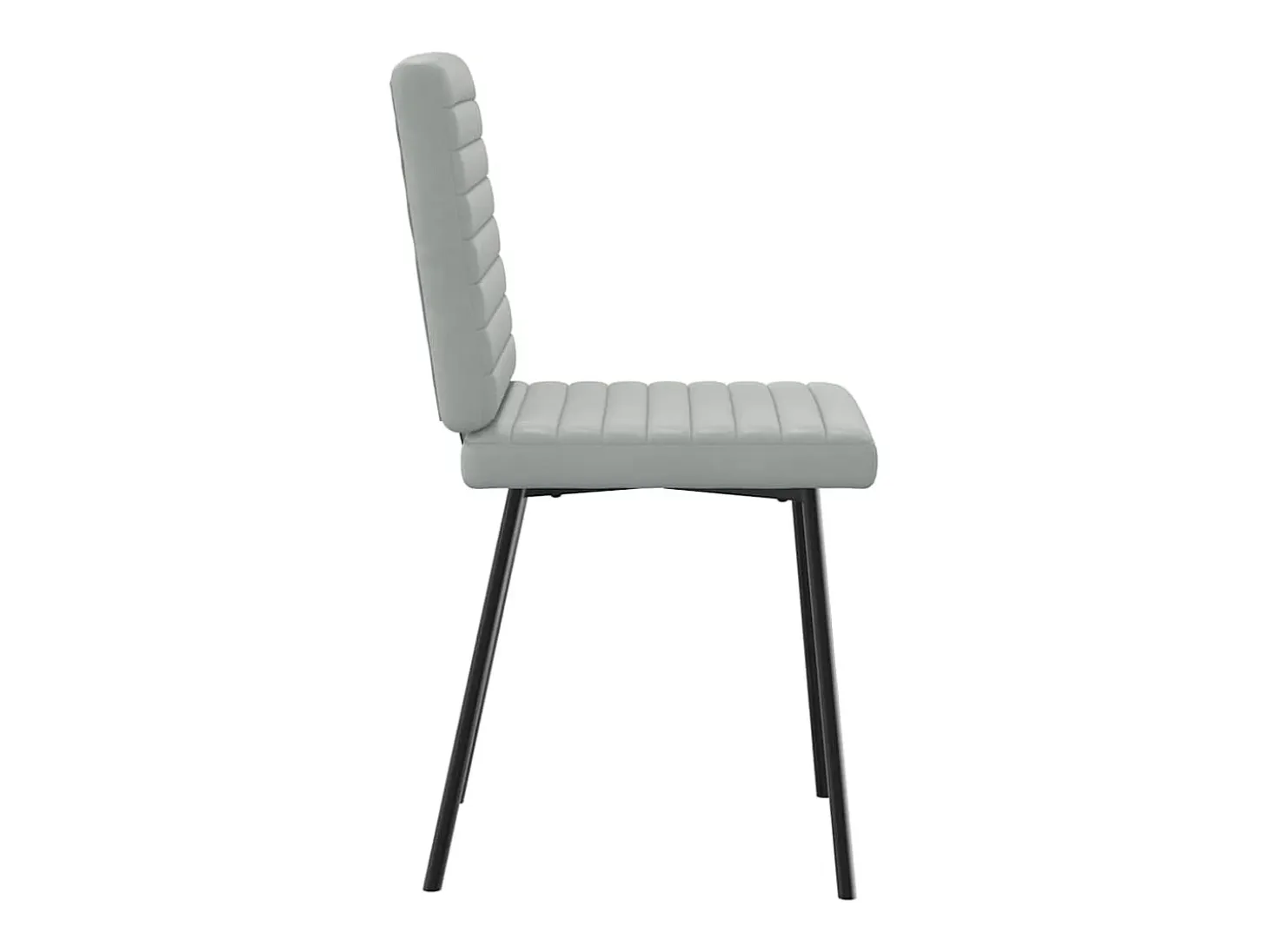 Juego de 4 sillas de comedor de terciopelo gris claro