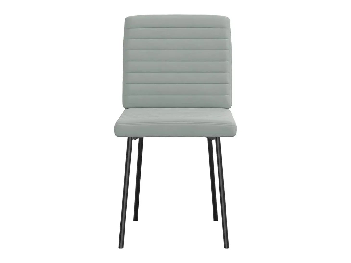 Juego de 4 sillas de comedor de terciopelo gris claro