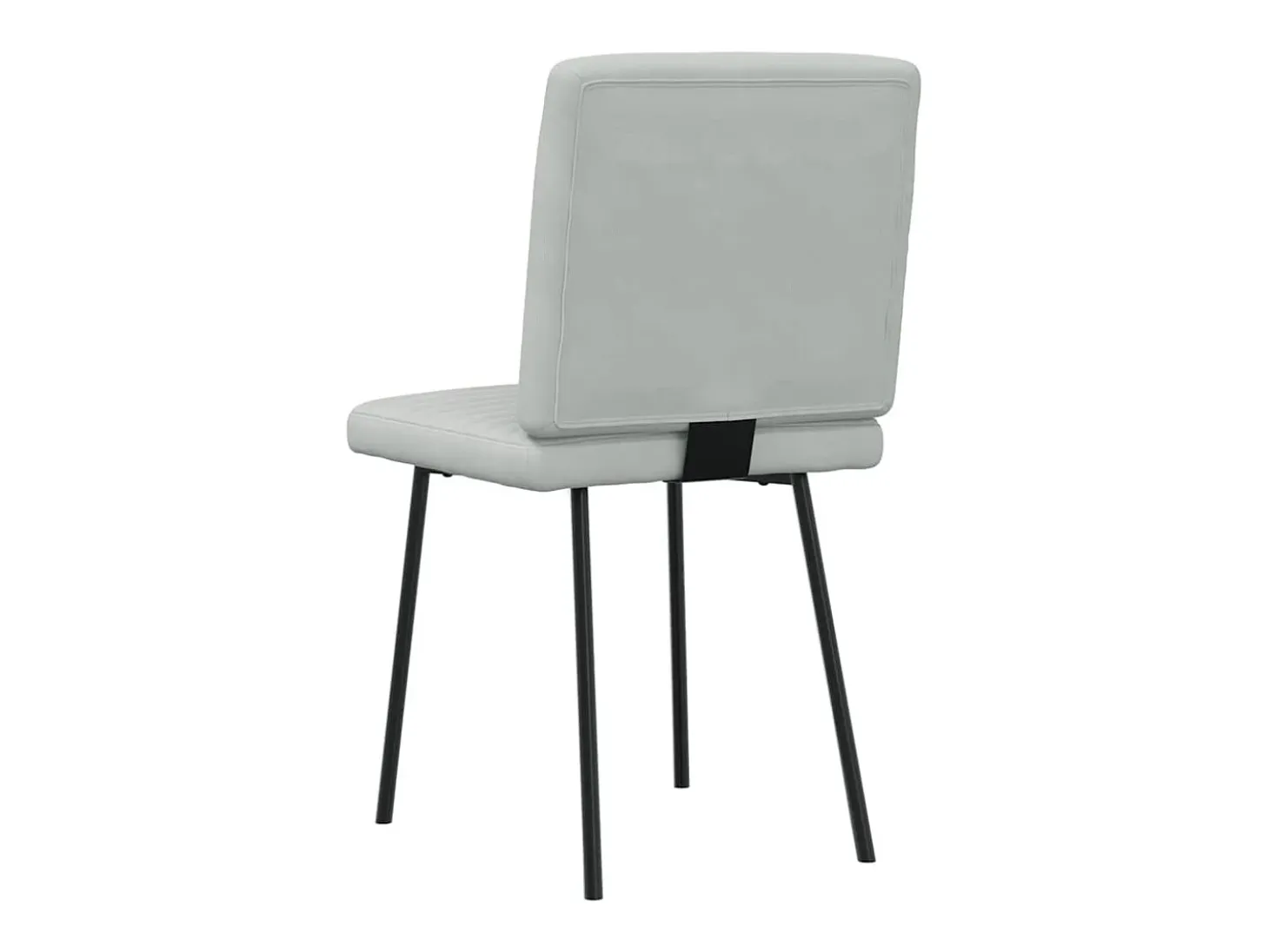 Juego de 4 sillas de comedor de terciopelo gris claro