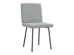 Juego de 4 sillas de comedor de terciopelo gris claro