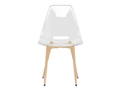 Juego de 6 sillas de comedor de PET transparente