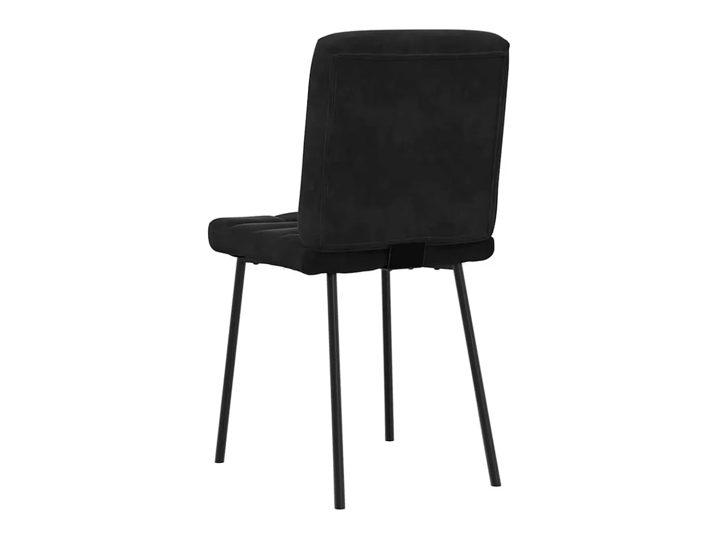 Juego de 2 sillas de comedor de terciopelo negro