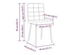 Juego de 2 sillas de comedor de terciopelo negro