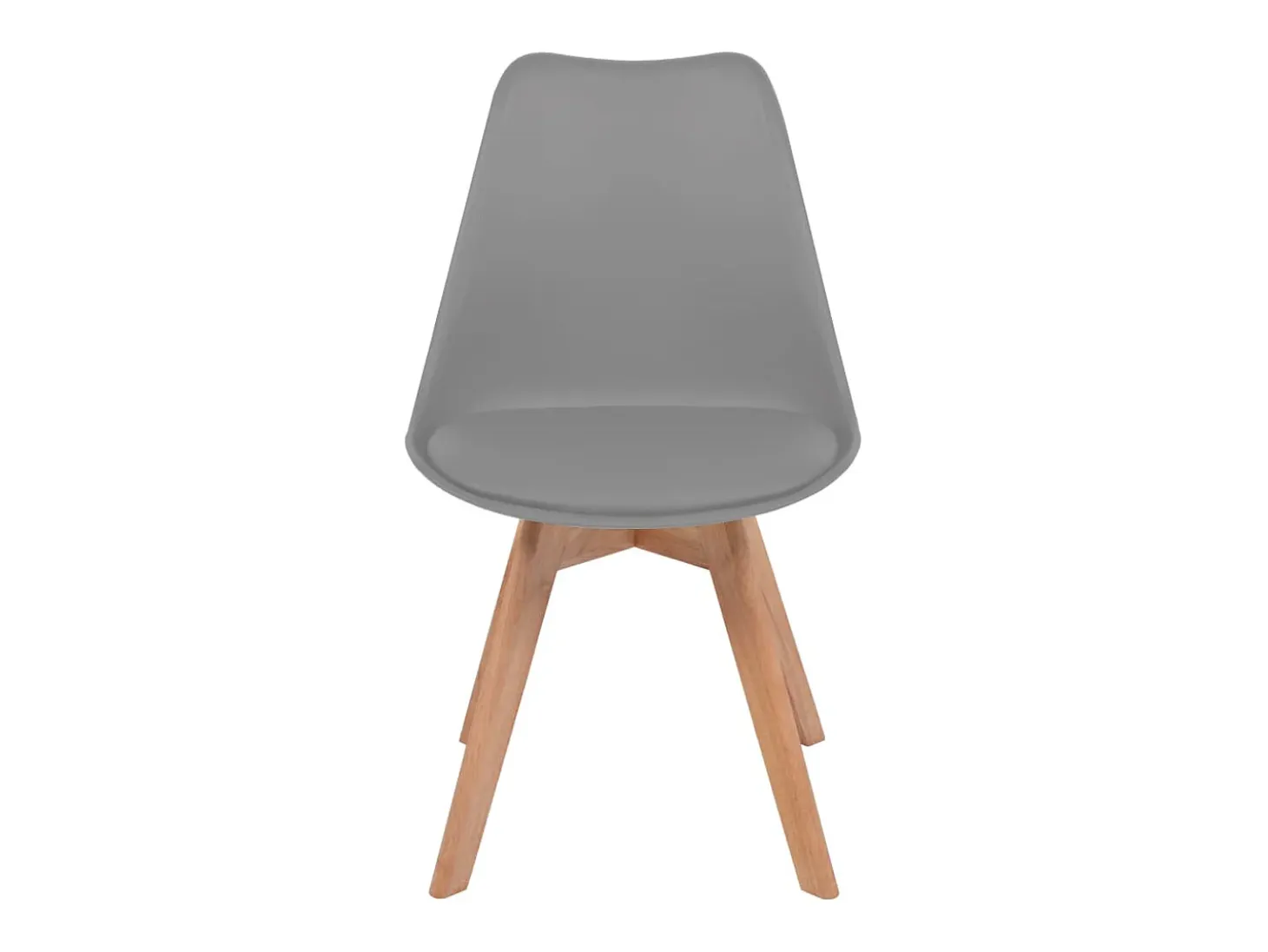 Juego de 6 Sillas de comedor plástico gris ES328266