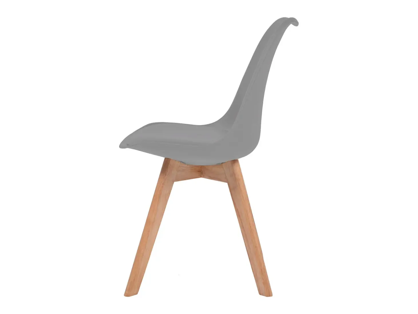 Juego de 6 Sillas de comedor plástico gris ES328266