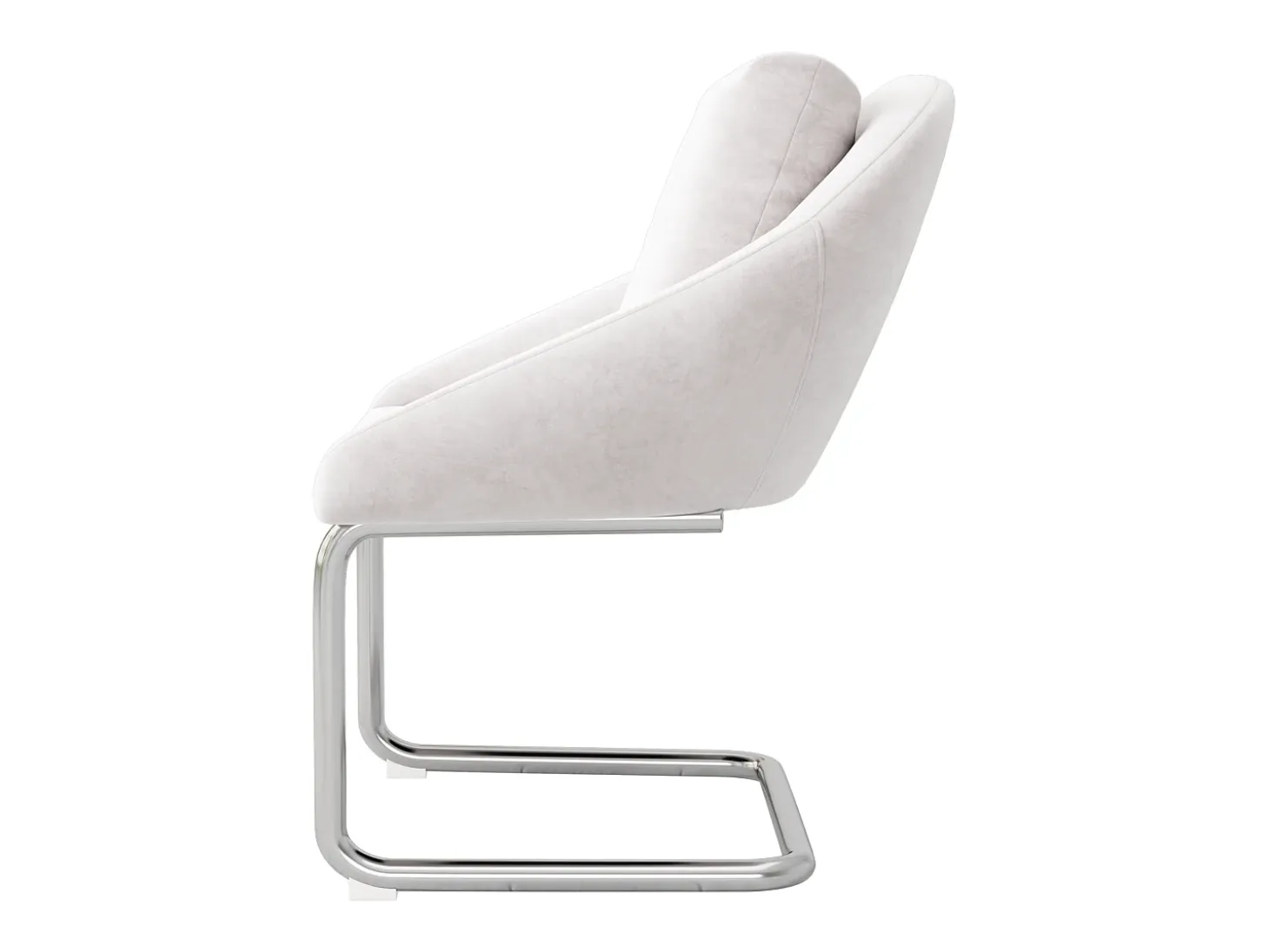 Juego de 2 sillas de comedor - terciopelo beige - Sillas con respaldo acolchado y patas arqueadas plateadas
