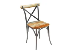 Juego de 2 Sillas de comedor madera maciza reciclada ES127078