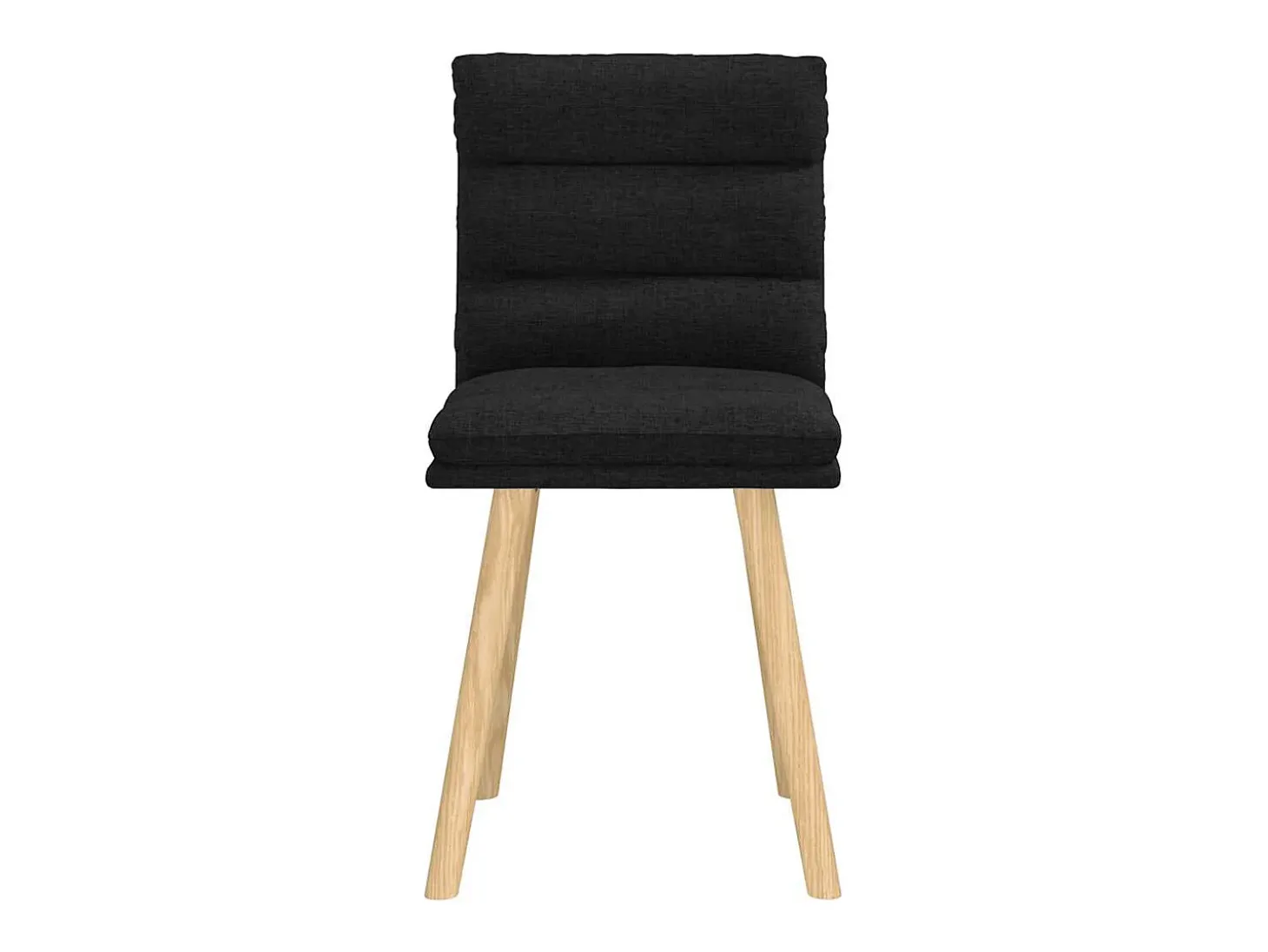 Juego de 2 sillas de comedor de tela negra