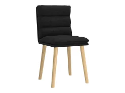 Juego de 2 sillas de comedor de tela negra