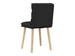 Juego de 2 sillas de comedor de tela negra