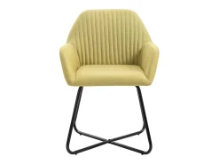Juego de 2 Sillas de comedor tela verde ES183513
