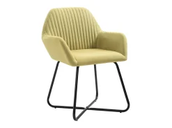 Juego de 2 Sillas de comedor tela verde ES183513