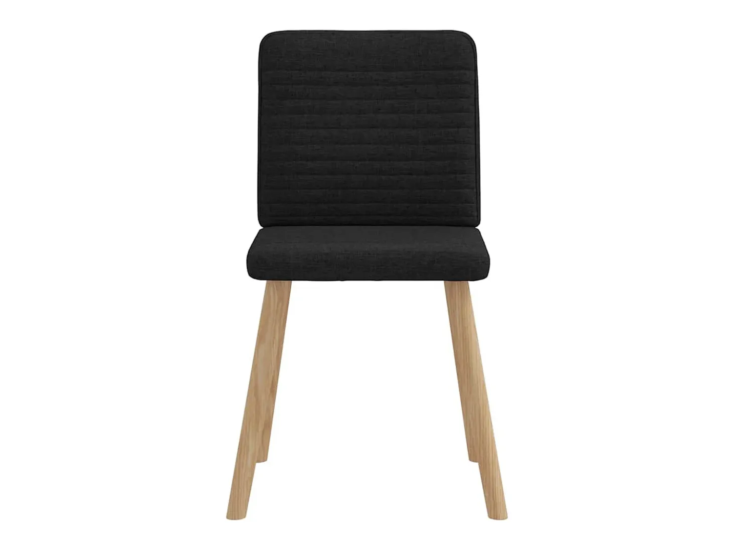 Juego de 4 sillas de comedor de tela negra