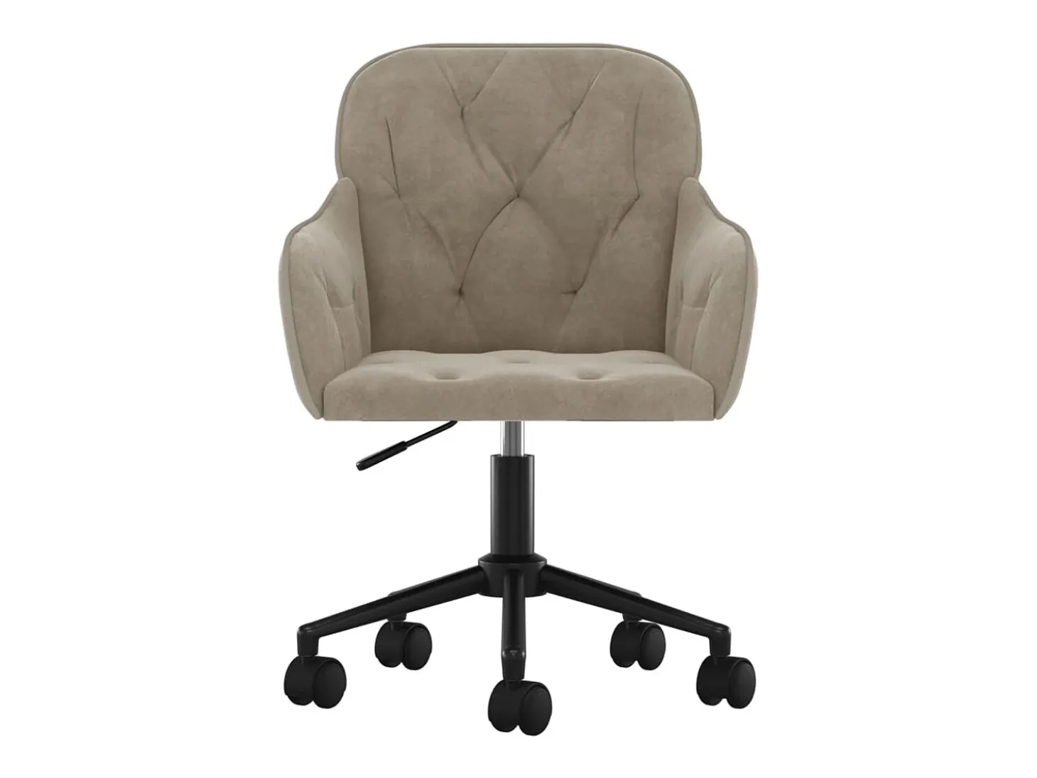 Juego de 2 Sillas de comedor giratorias de terciopelo gris claro ES630217