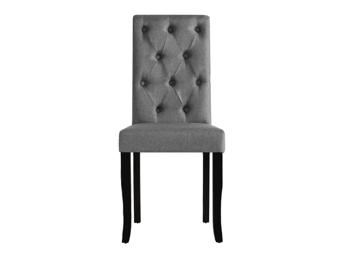 Juego de 6 sillas de comedor de tela gris oscuro