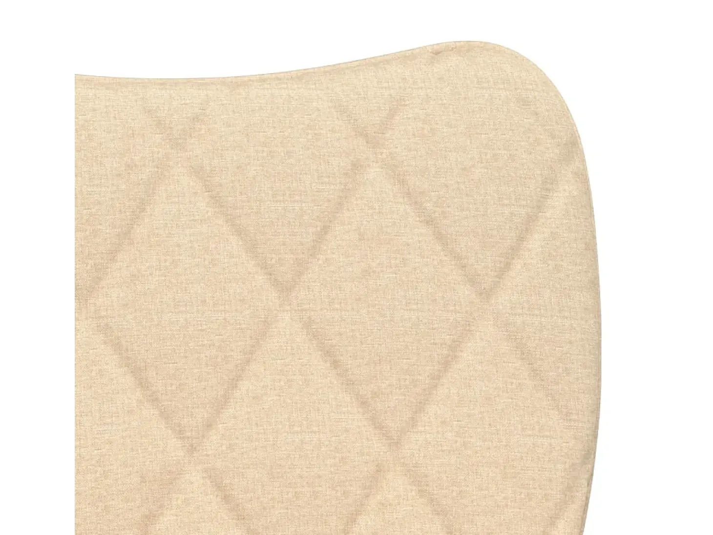 Juego de 2 sillas de comedor de tela color crema
