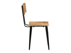 Juego de 2 Sillas de comedor madera maciza de mango 44x40x80 cm ES351866