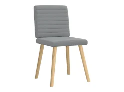 Juego de 6 sillas de comedor de tela gris claro