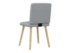 Juego de 6 sillas de comedor de tela gris claro