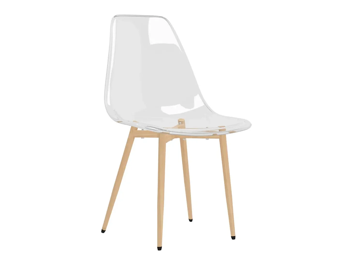 Juego de 2 Sillas de comedor transparente PET ES663859
