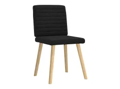 Juego de 6 sillas de comedor de tela negra