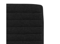 Juego de 6 sillas de comedor de tela negra