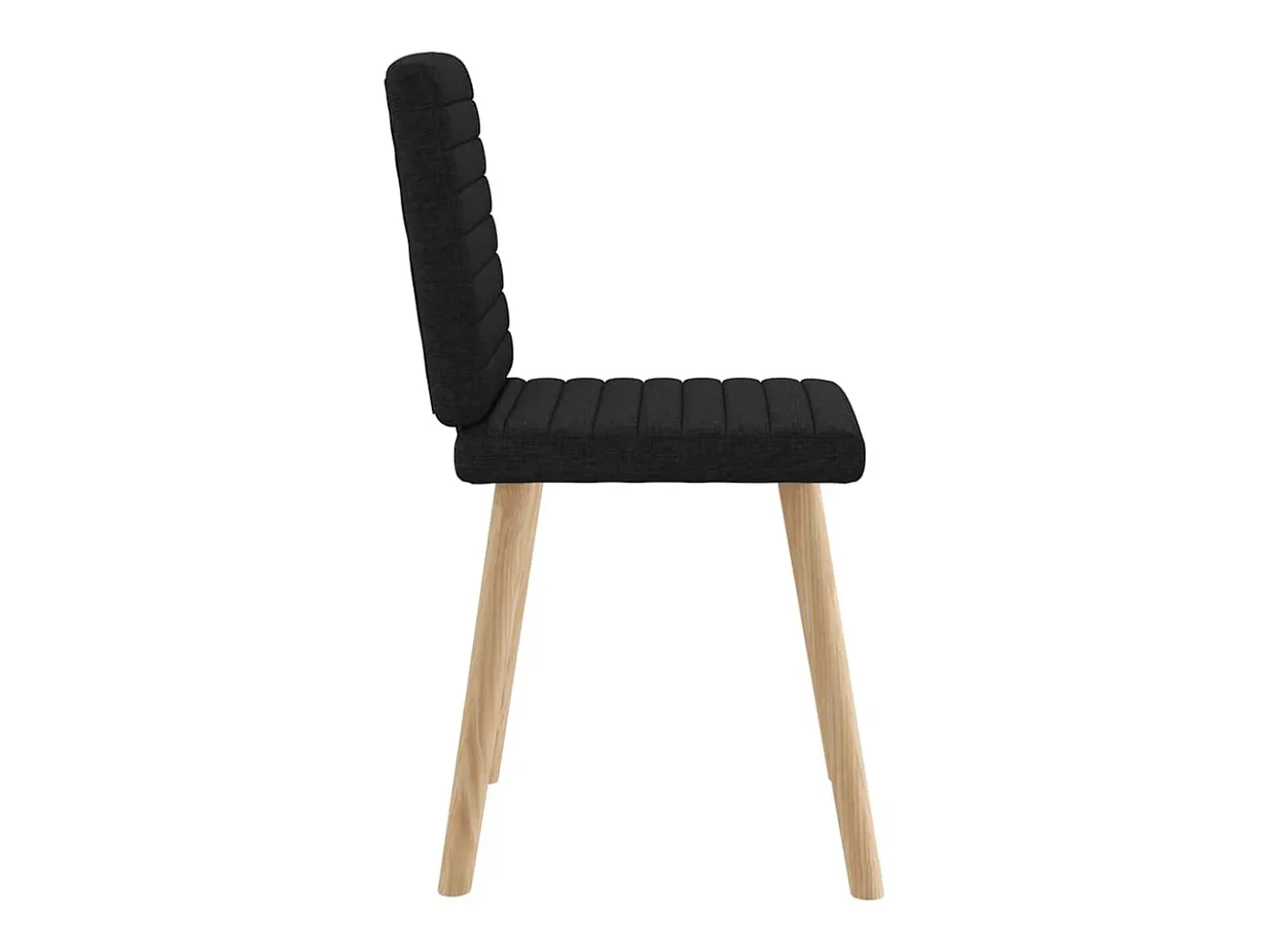 Juego de 6 sillas de comedor de tela negra