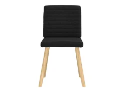 Juego de 6 sillas de comedor de tela negra