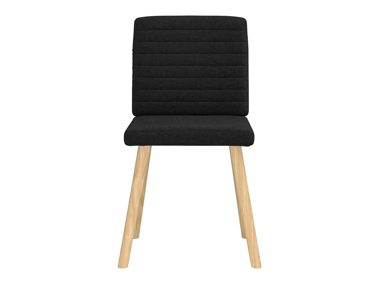 Juego de 6 sillas de comedor de tela negra