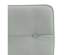 Juego de 2 sillas de comedor en terciopelo gris claro