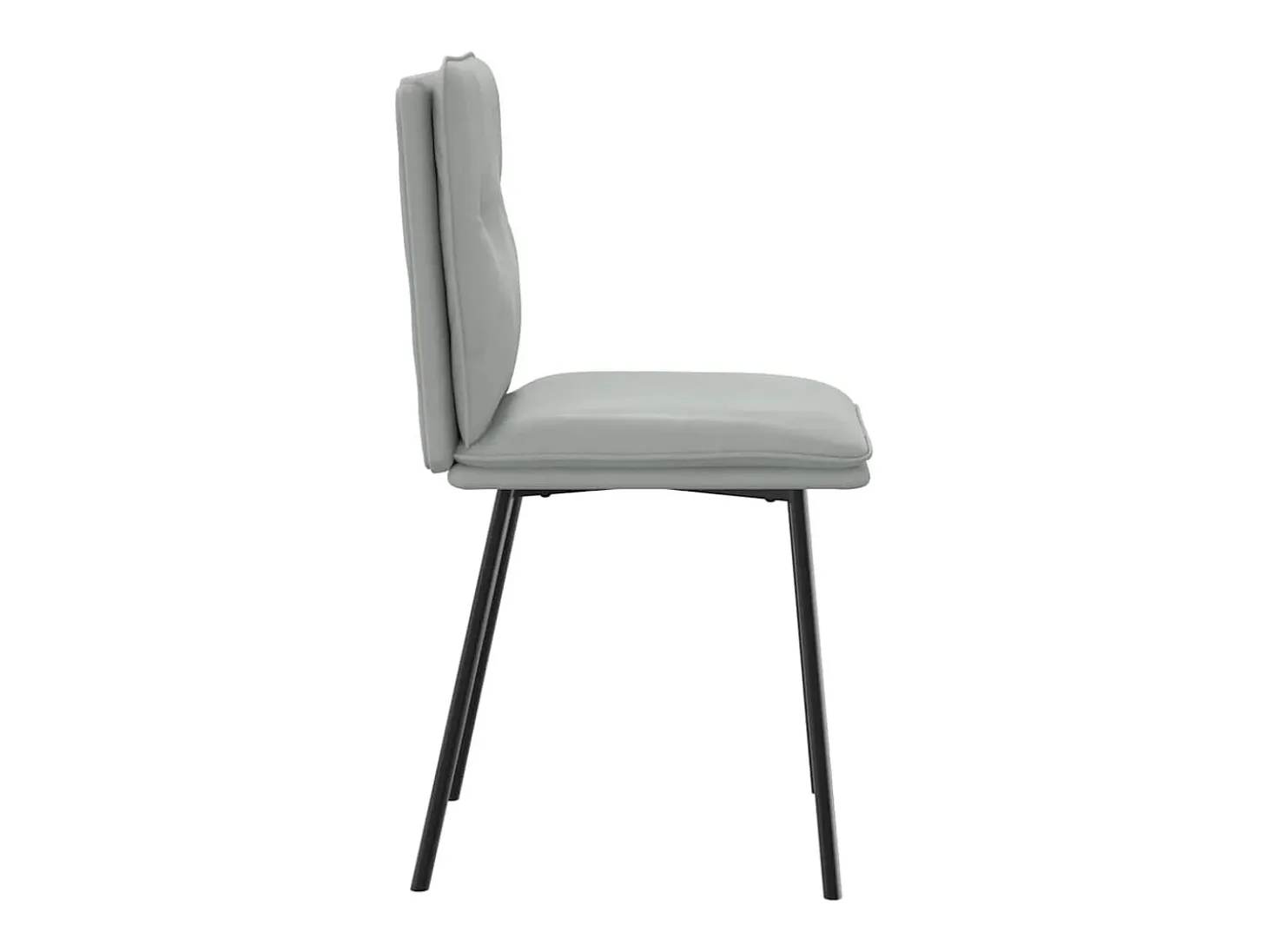 Juego de 2 sillas de comedor en terciopelo gris claro