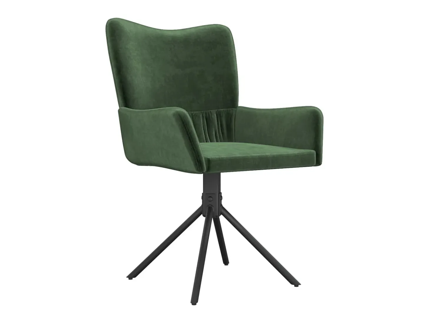 Juego de 2 Sillas de comedor giratorias terciopelo verde oscuro ES108872