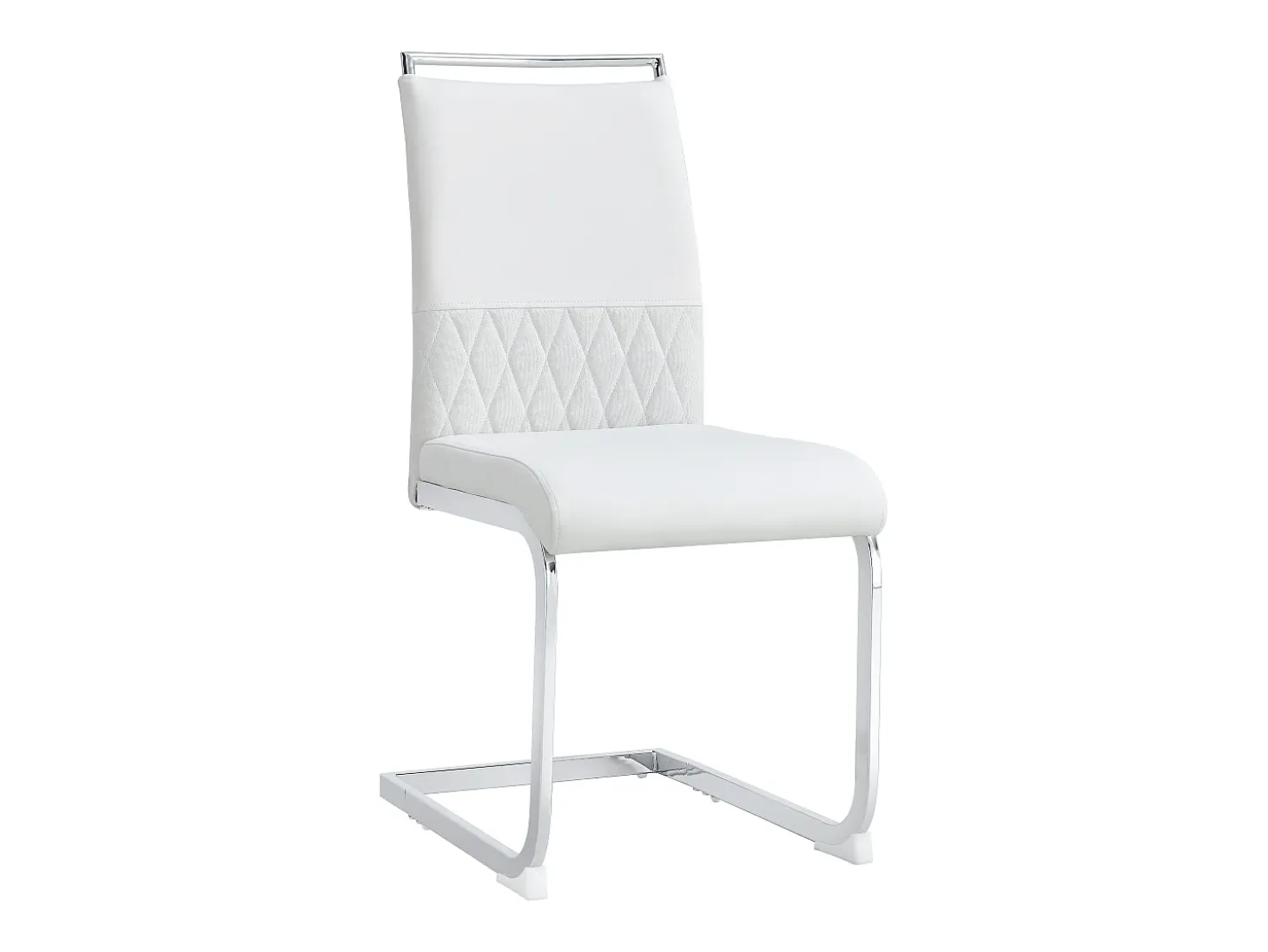 Juego de 4 sillas de comedor modernas, respaldo de poliuretano y lino, asiento de terciopelo, estructura de metal, color blanco (42 x 48 x 95 cm)