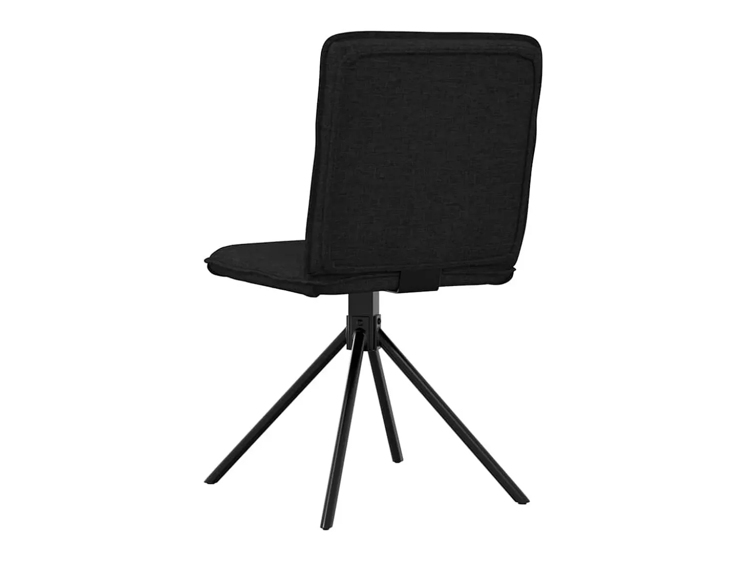 Juego de 2 sillas de comedor de tela negra