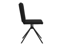 Juego de 2 sillas de comedor de tela negra
